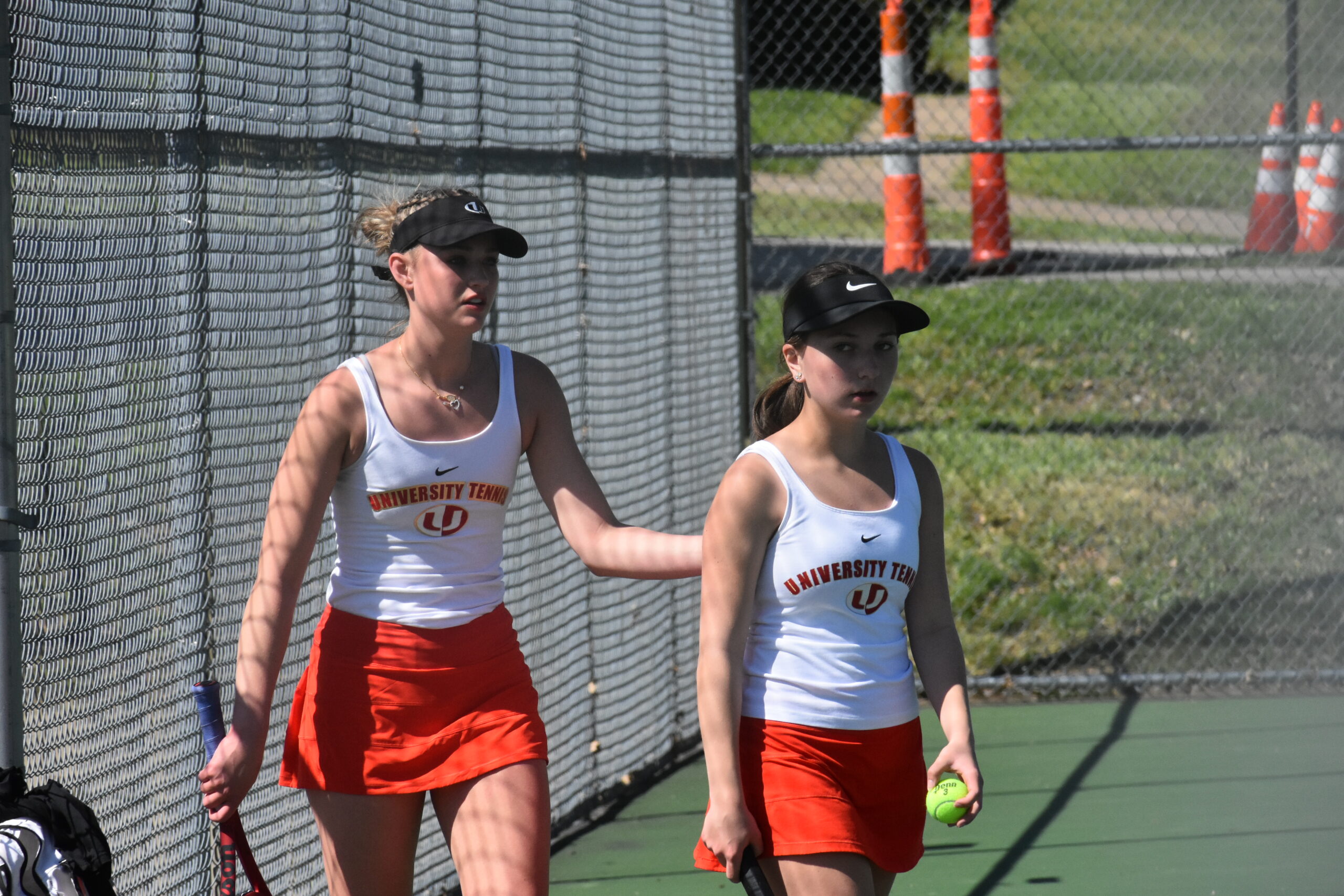 Hawks sweep girls' doubles title on day 1 of OVAC Tennis Tournament